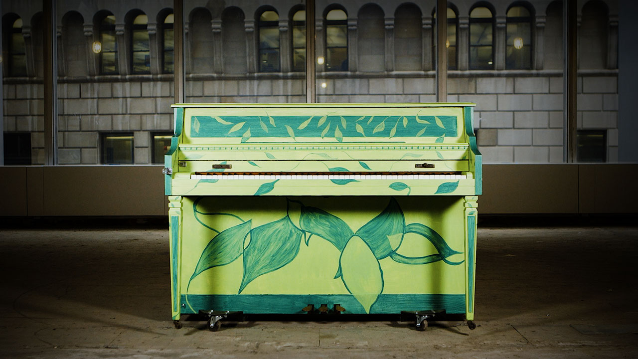 Artist-transformed piano by Julia Ladds-Claus